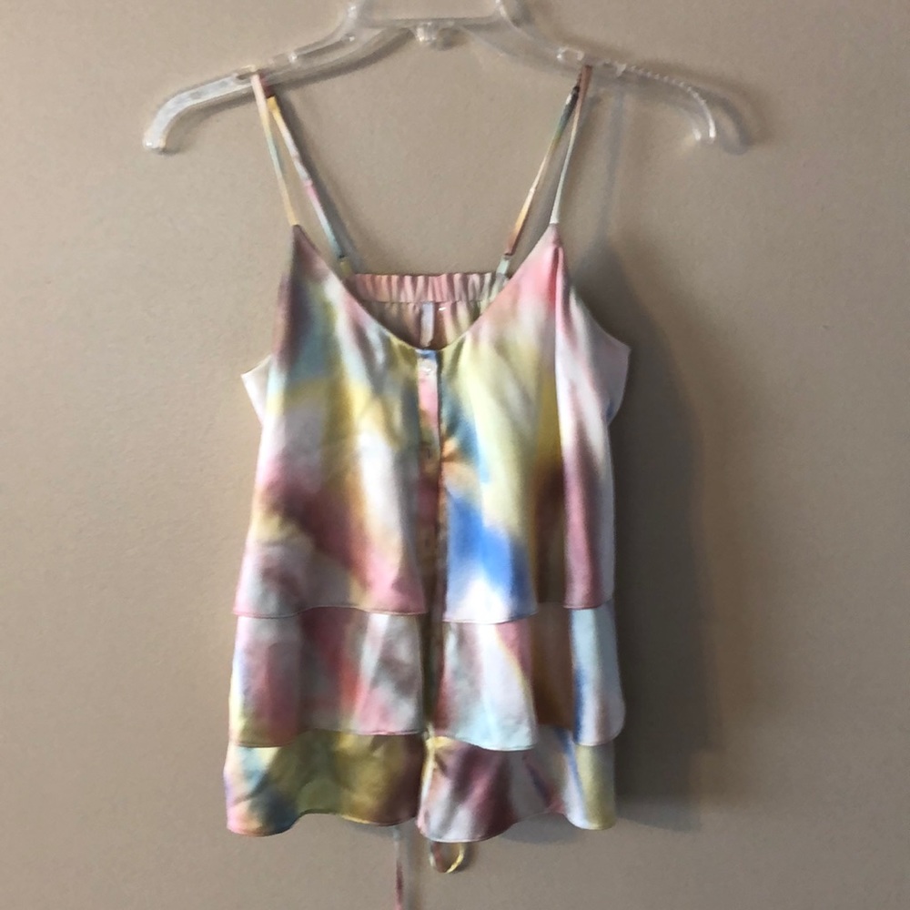 Rainbow layered top